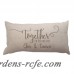 4 Wooden Shoes Together with Couples Names Textured Linen Lumbar Pillow FWDS1418